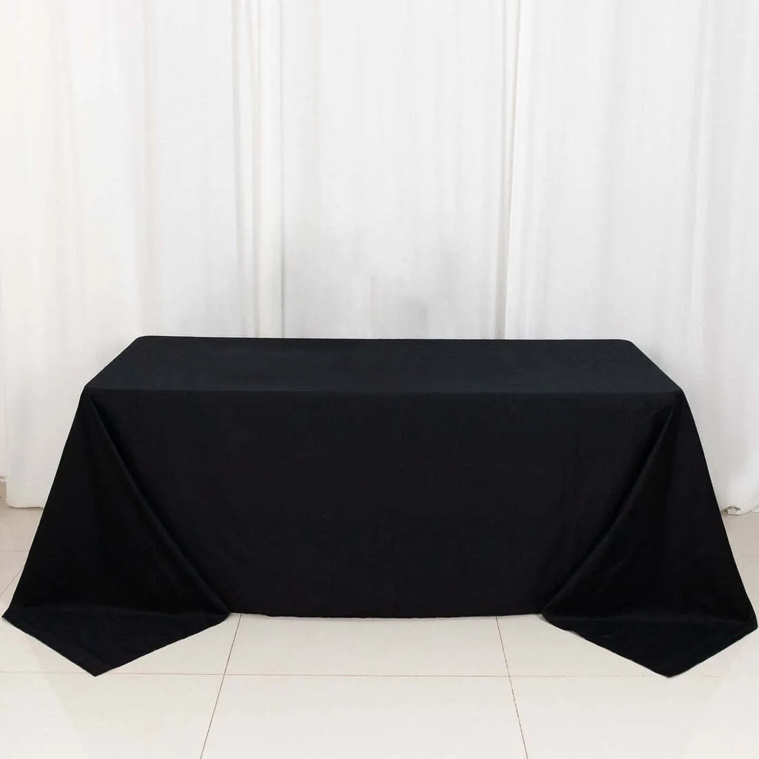 Black Linen Table Cloth 90x132