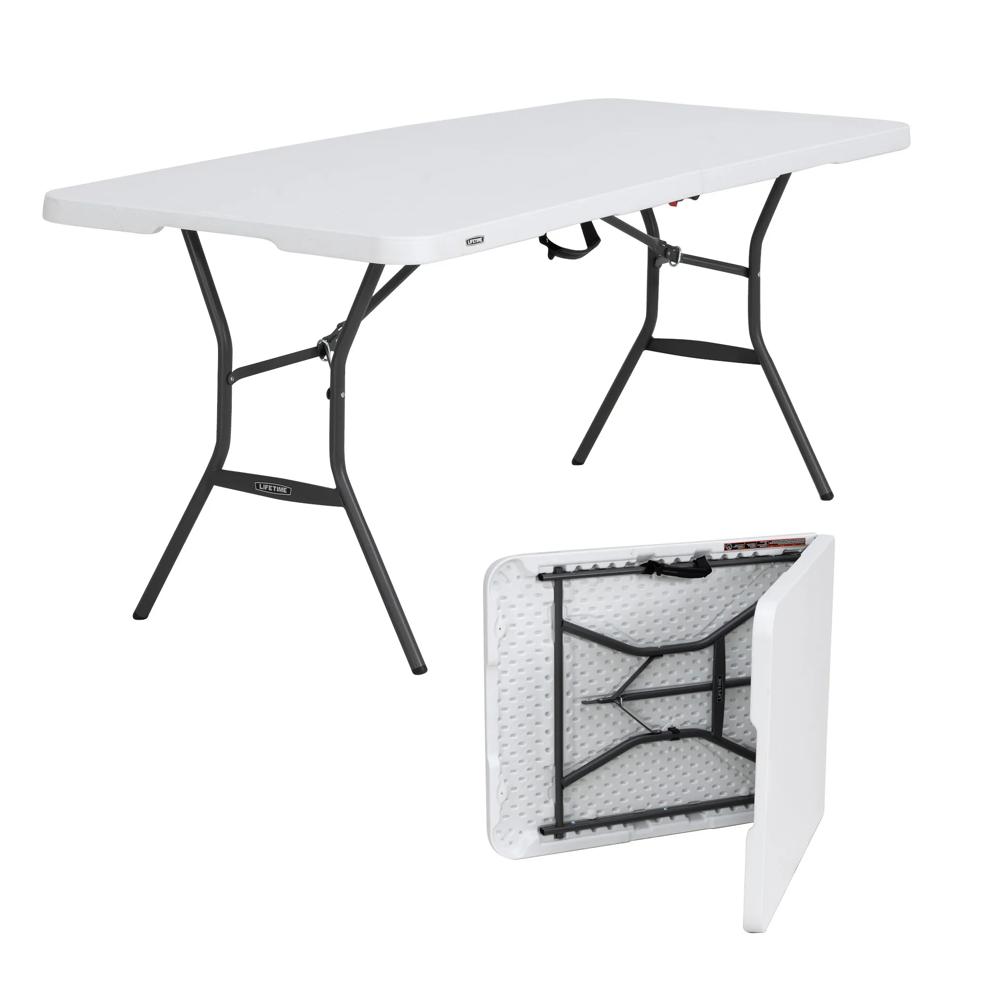 6 ft White Folding Table