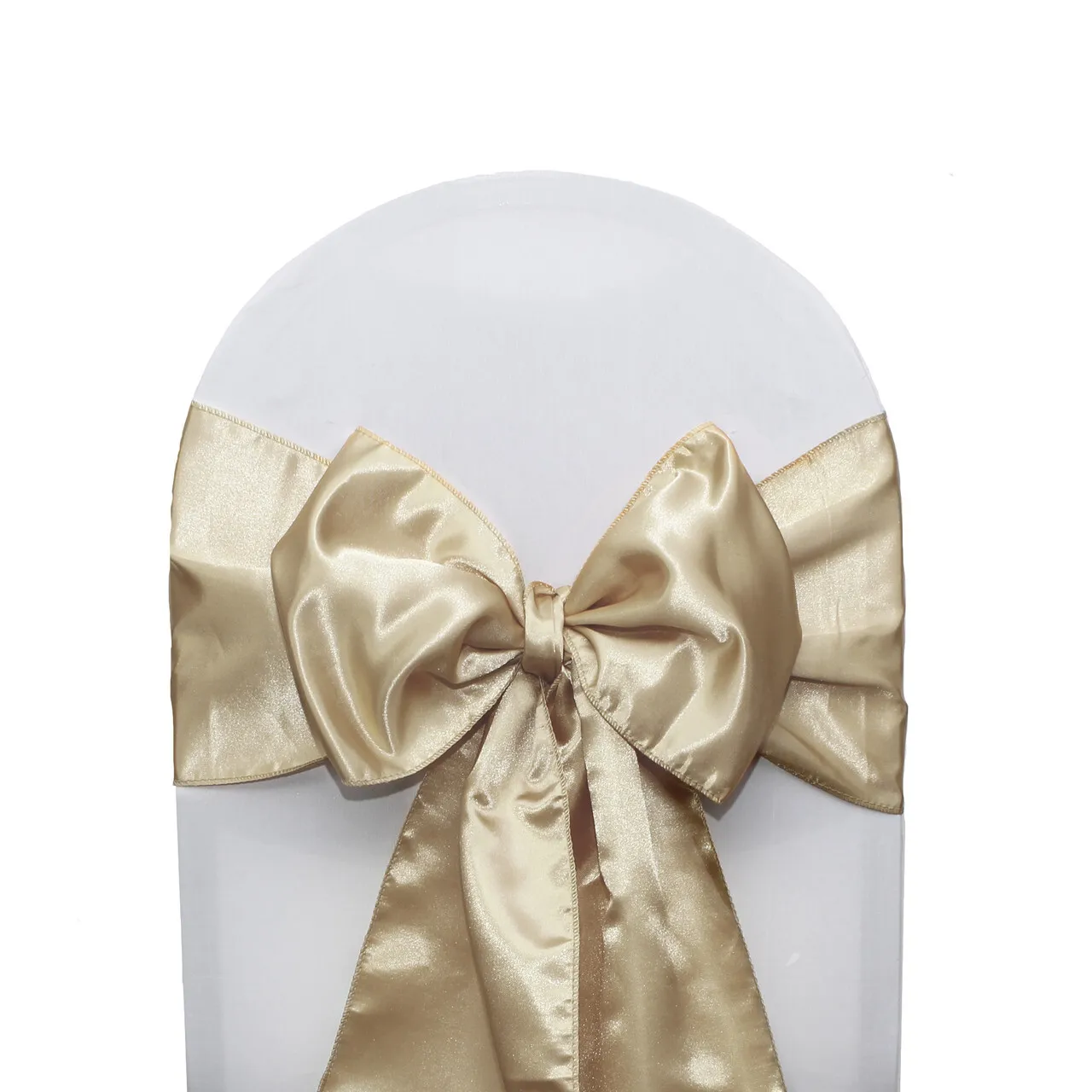 Gold Champagne Chair Sash Bow