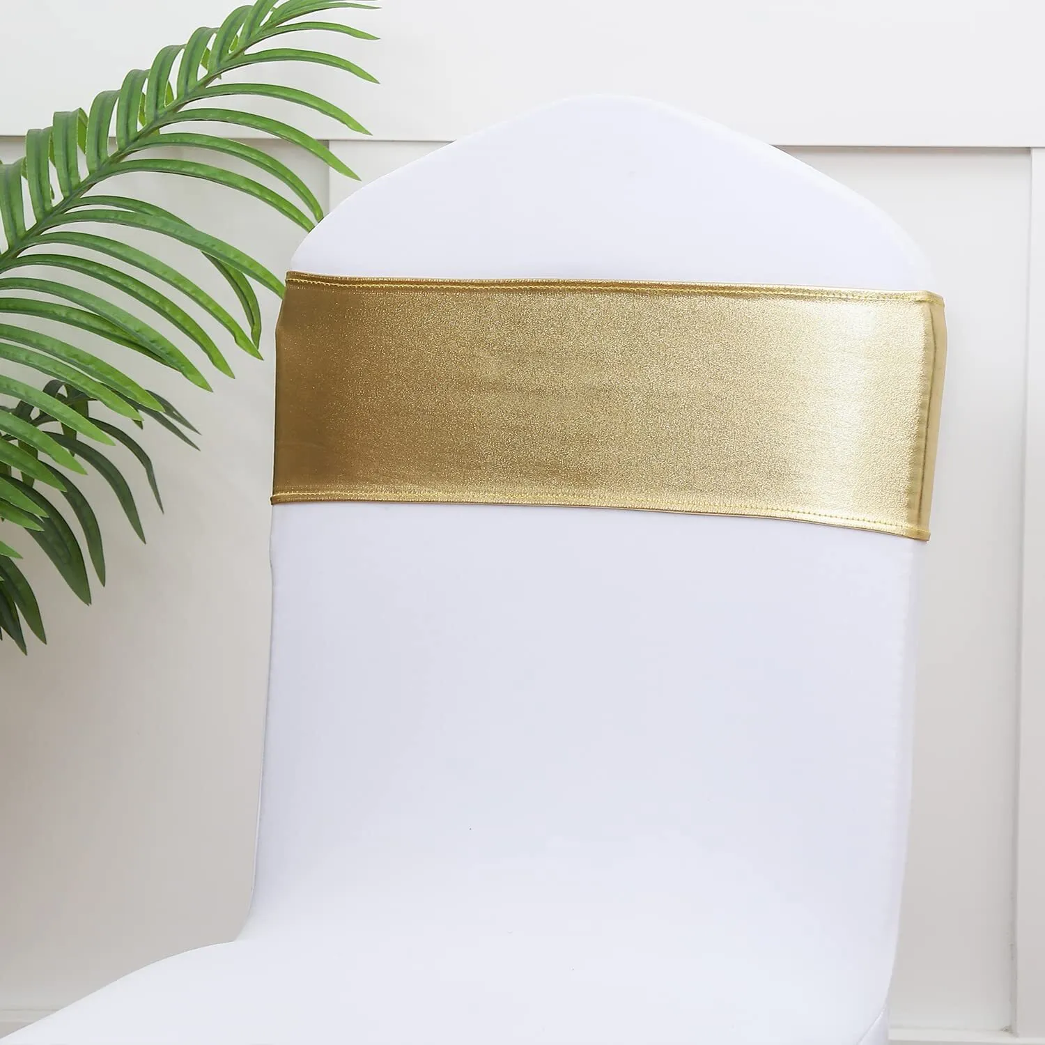 Metallic Gold Spandex Chair Sash