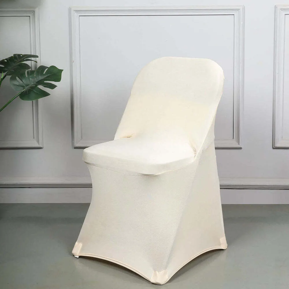 Beige Folding Chair Cover