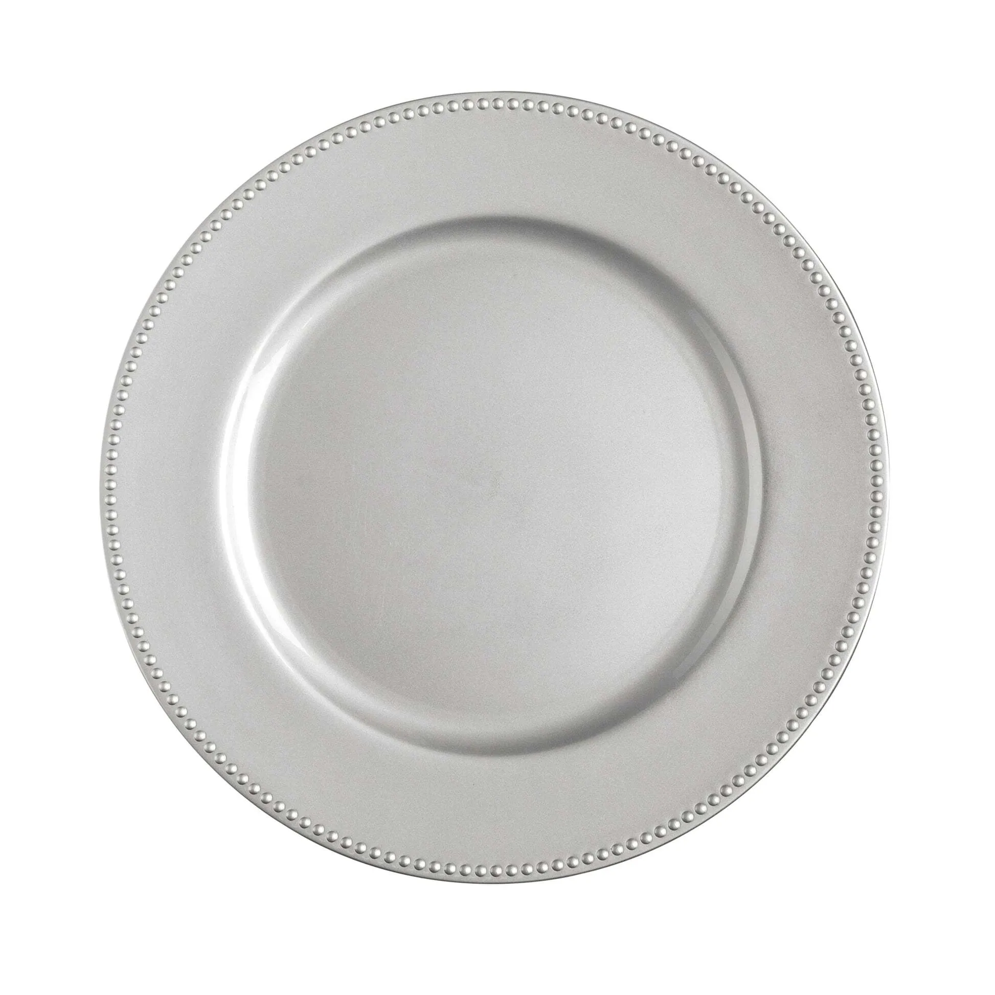 Silver Beaded Charger Plate