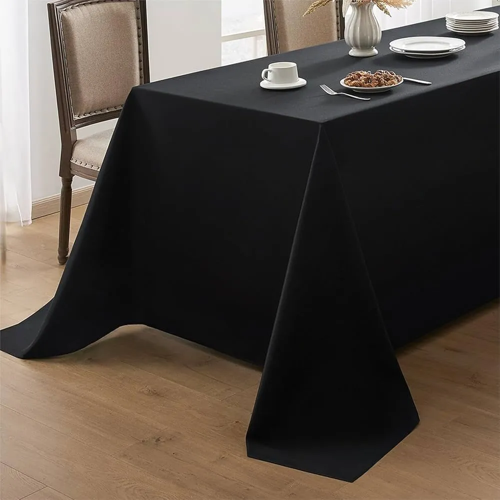 8’ banquet tablecloth- black