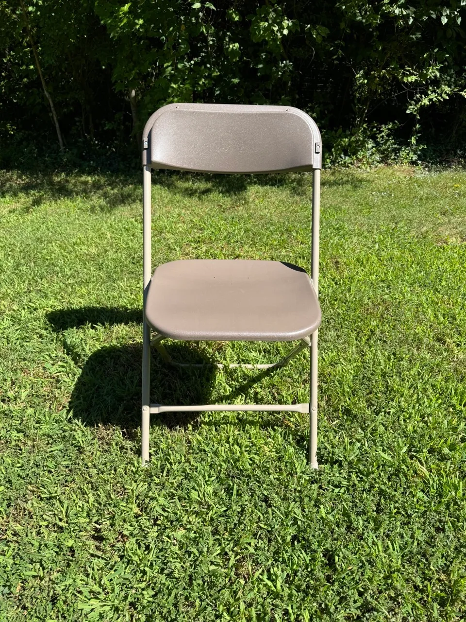 Brown folding chair