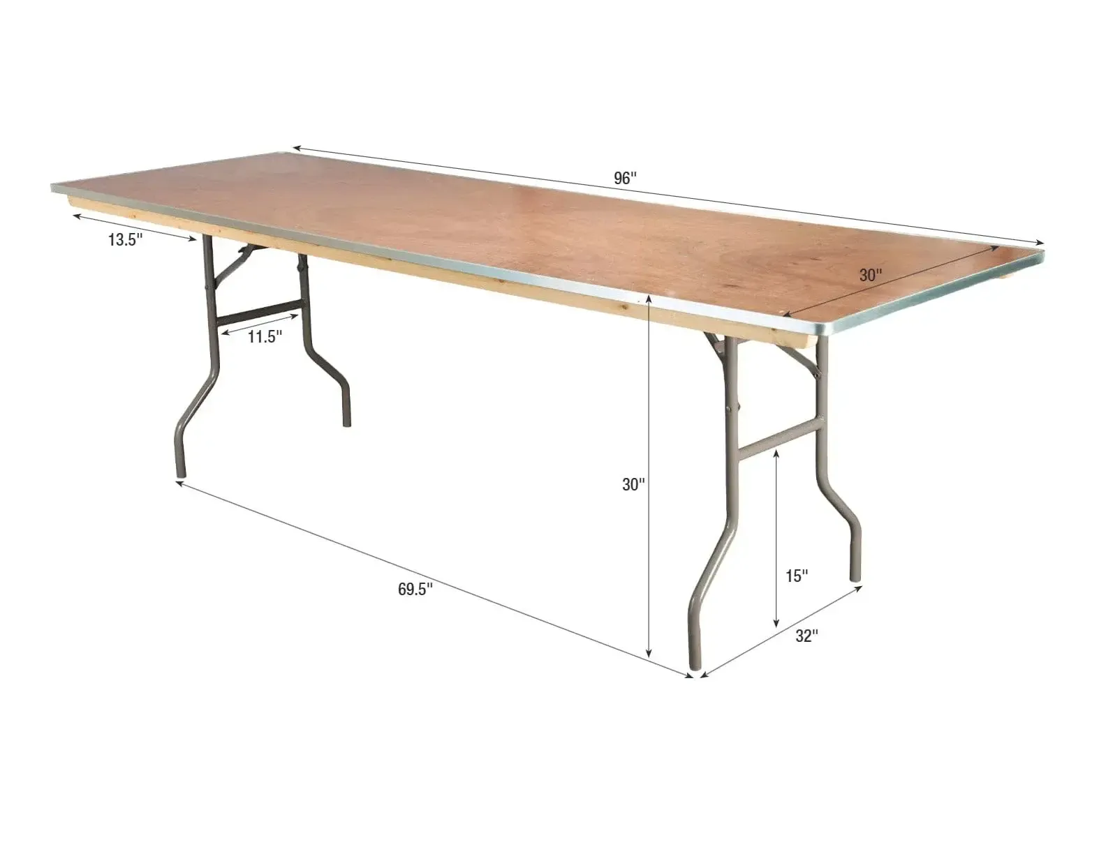 Banquet Tables  8' x 30"  (Wood and Plastic tables)