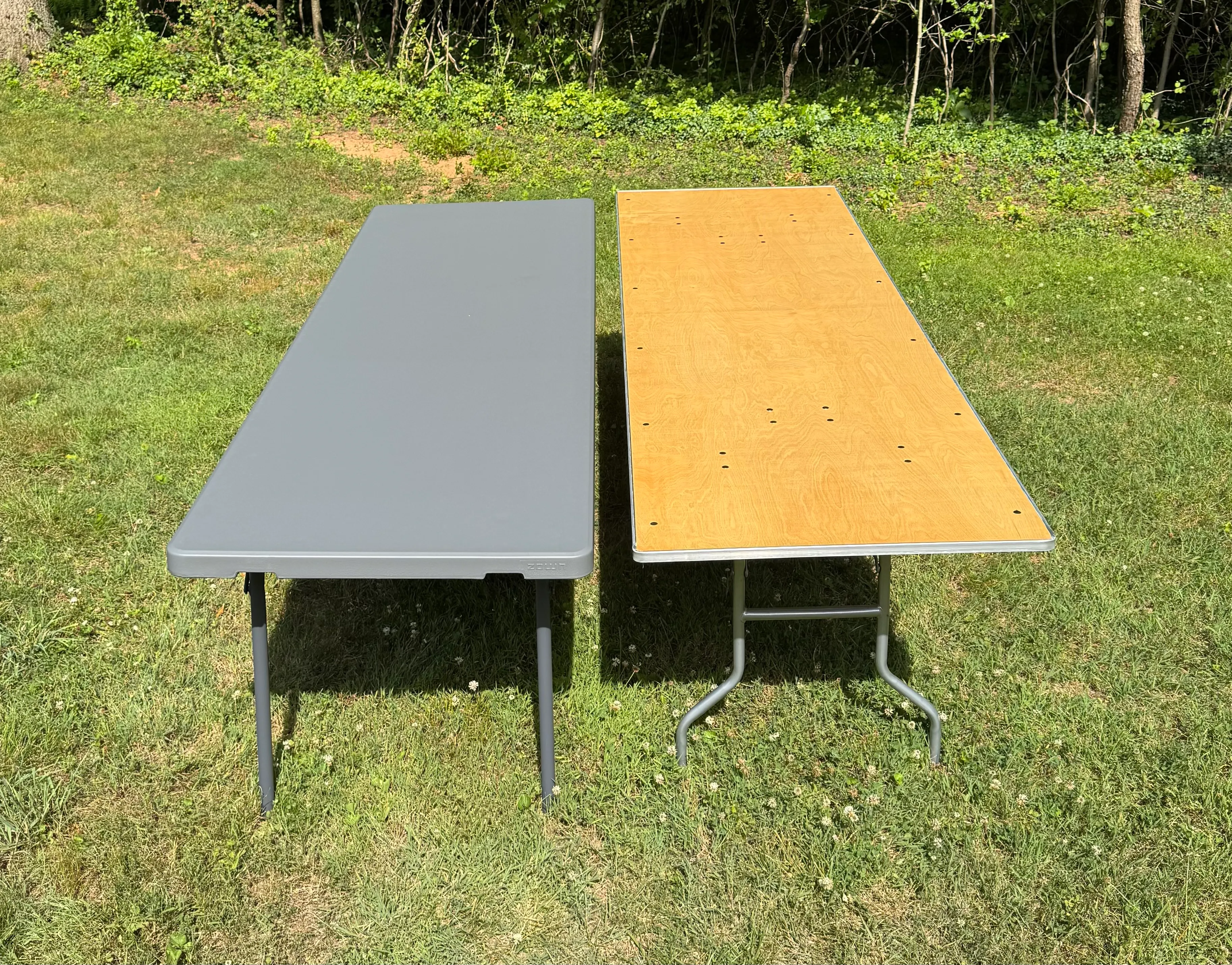 Banquet Tables  8' x 30"  (Wood and Plastic tables)