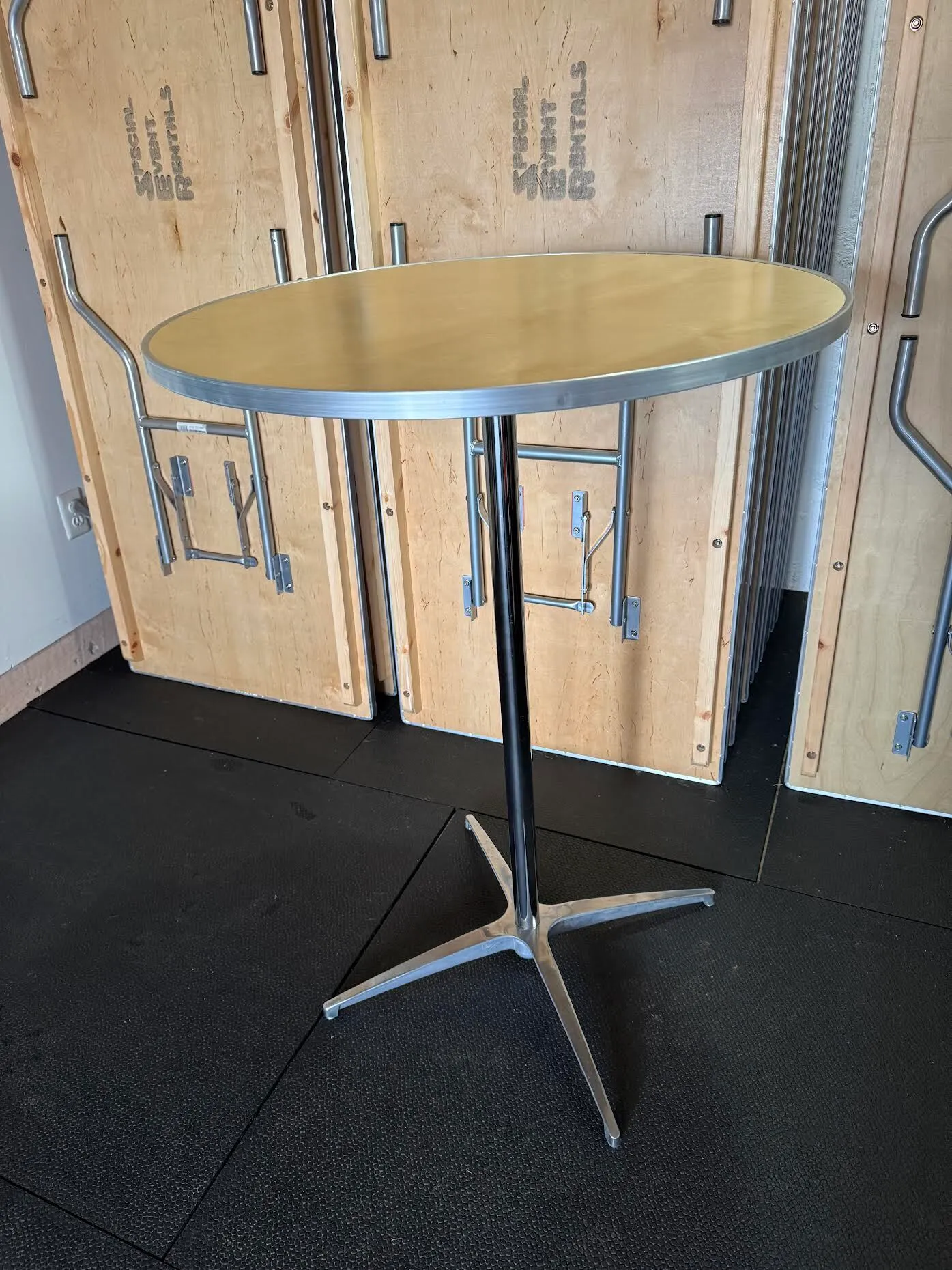 Wood Cocktail Tables  30" top,  42" height