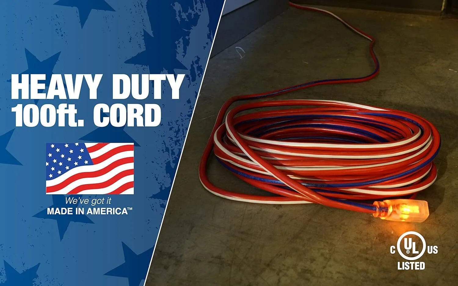 100 foot heavy 12 gauge extension cord