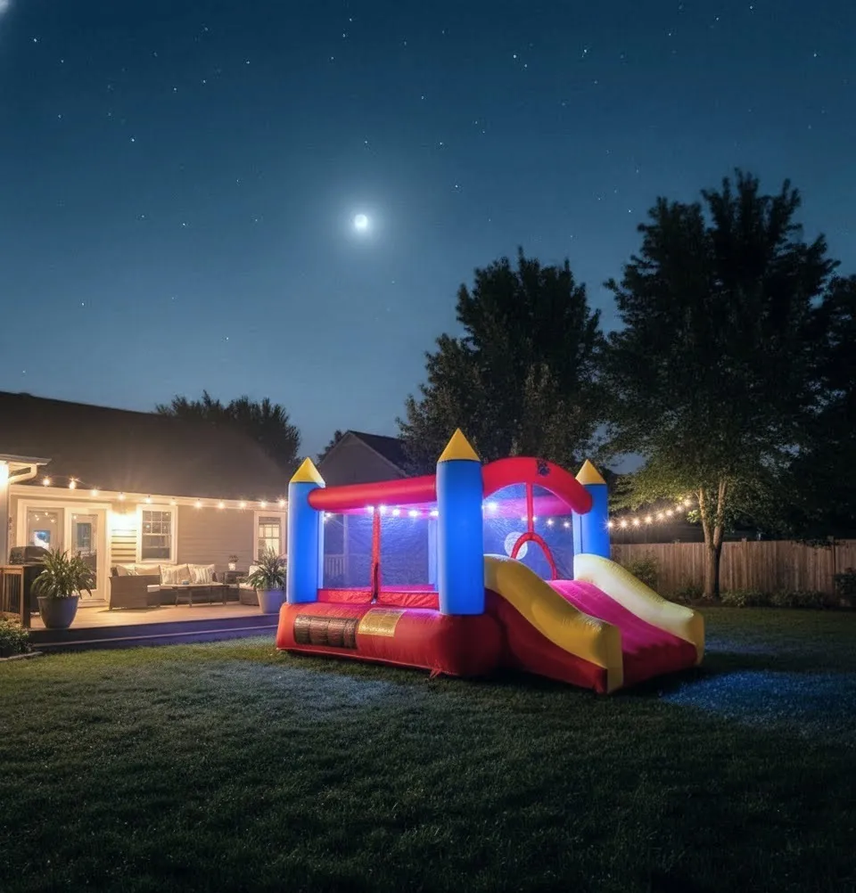 Birthday party bouncer with slide