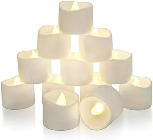 Flameless tea candle 1" white