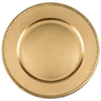 Brushed Gold Charger Plates
