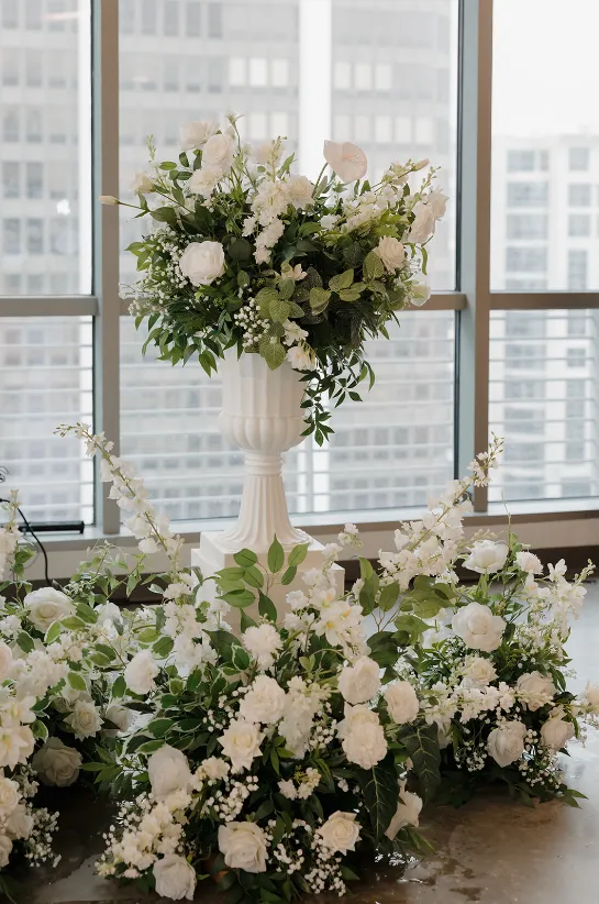 White Garden Collection - Urn Flower Arrangement