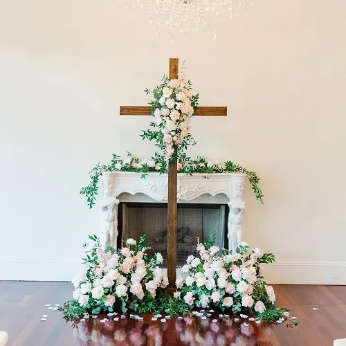 Blush Garden Collection-Mahogany Cross