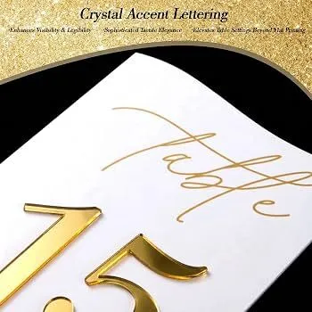 Modern Table Numbers Gold Accent
