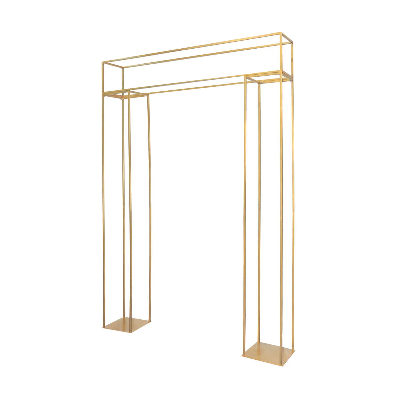 Tall Gold Metal Square Arch 8Ft