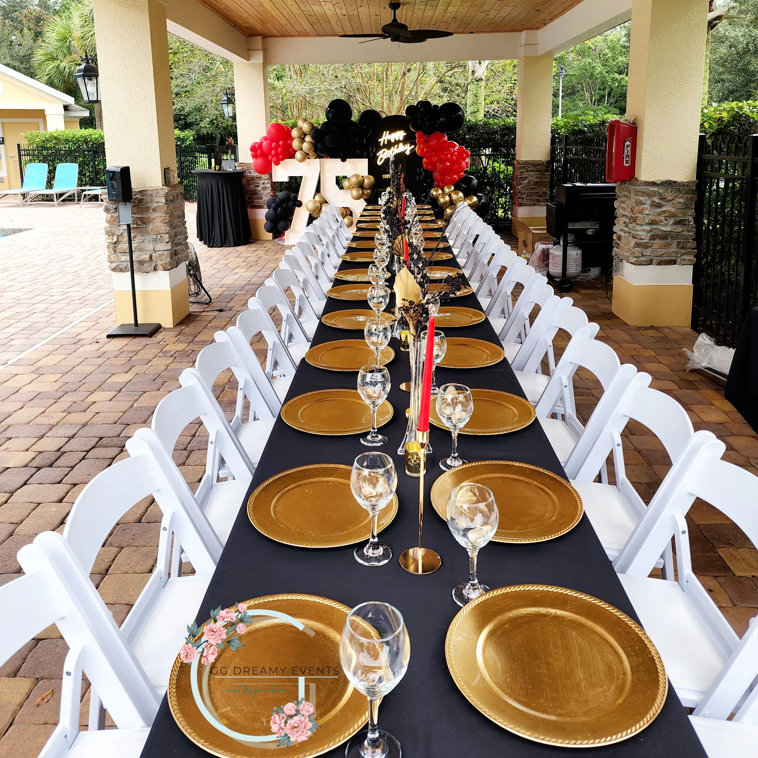 40 Guests Graduation Party Rentals Luxe Package 