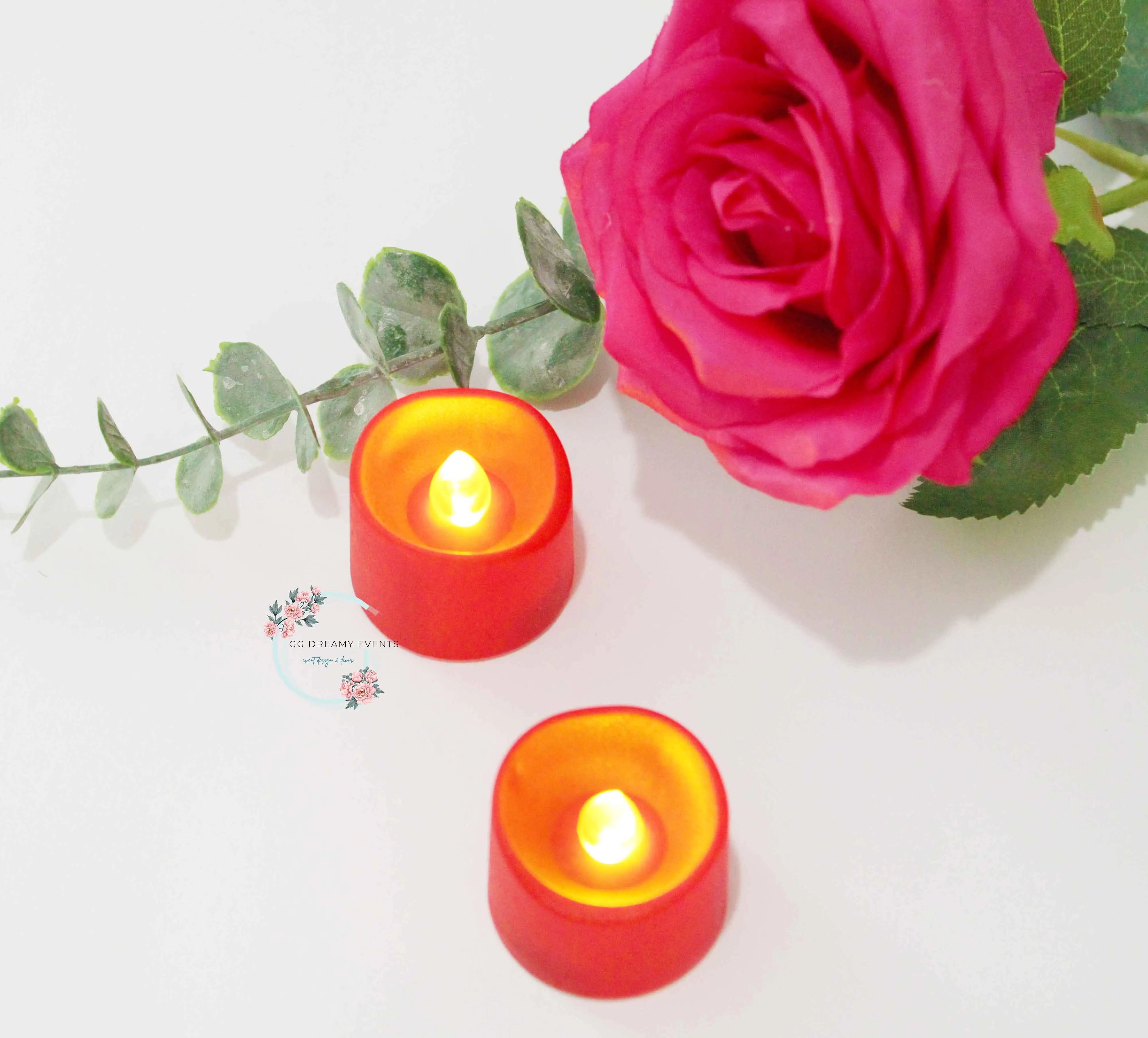 Flameless tea candle 1" Red