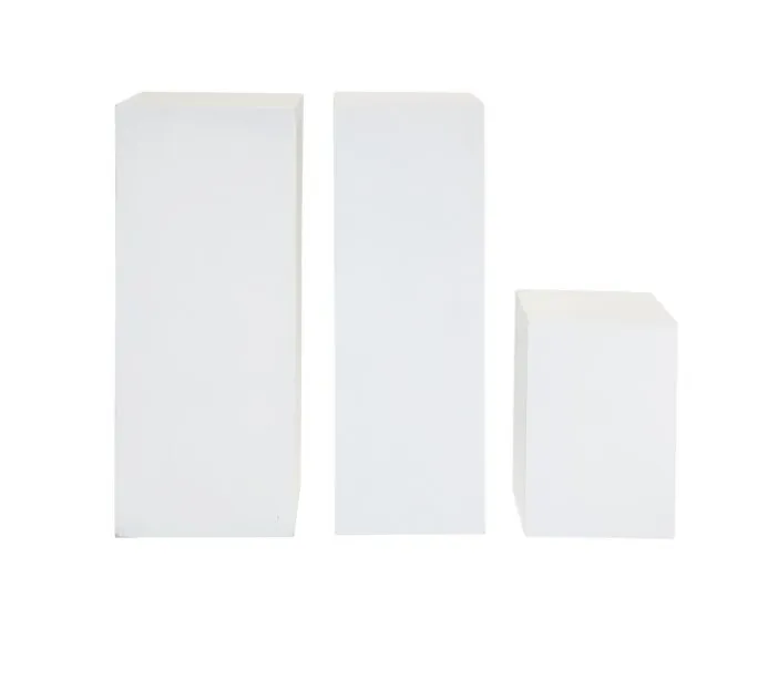 Square White Pedestal -Short