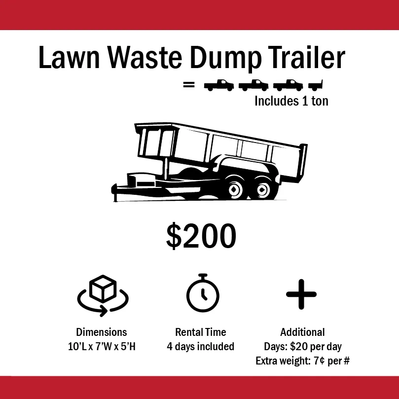 Lawn Waste Only Dump Trailer