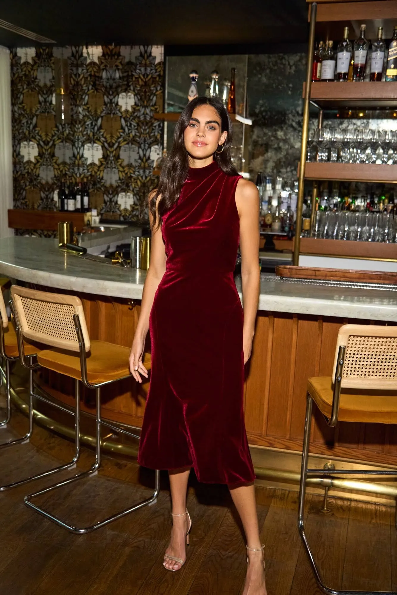 Shoshanna Audrey Dress in Bordeaux