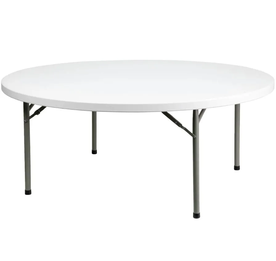 Round Plastic Folding Table - 5' Diameter