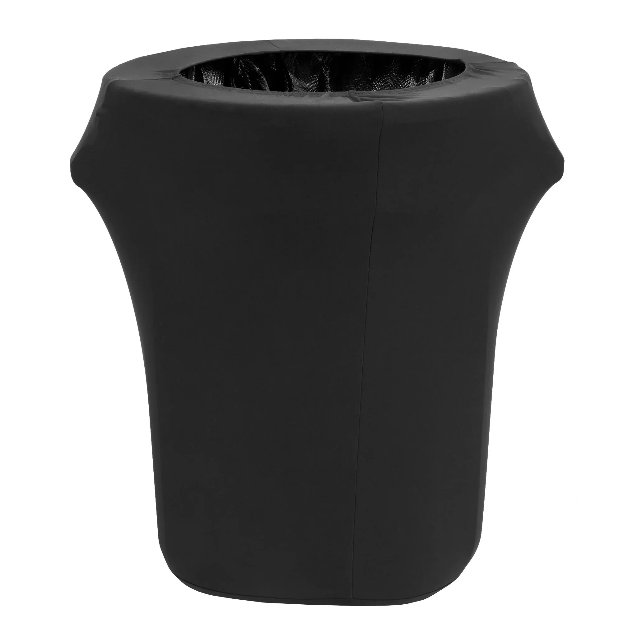 Spandex Trash Bin Cover - Black