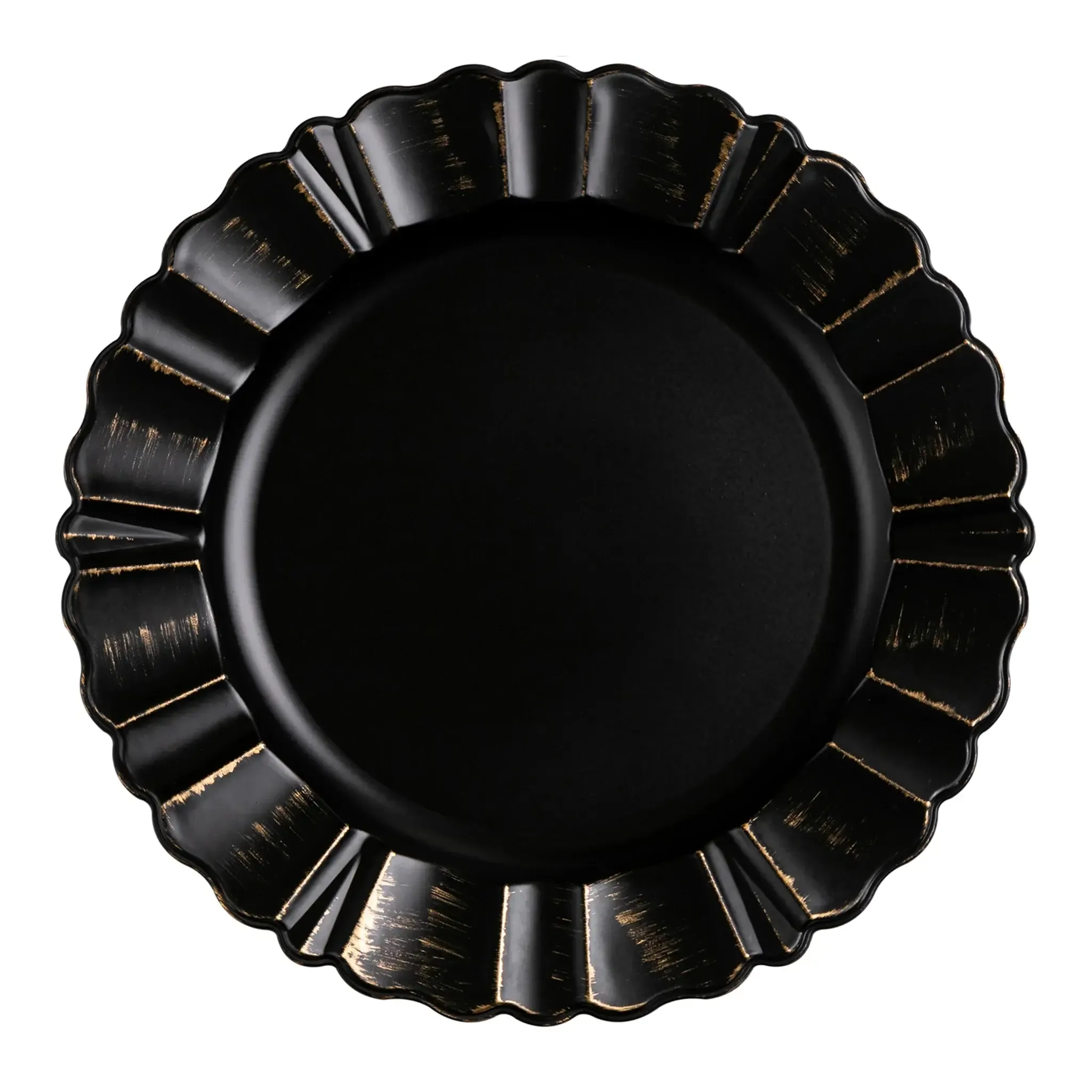 Acrylic Charger Plate (Black and Gold)
