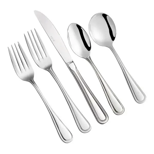 Flatware Set (Silver, 5-Piece)