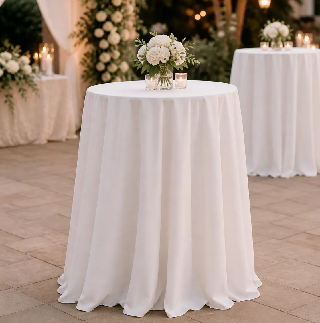 Polyester Tablecloth for 30" or 32" Cocktail Table