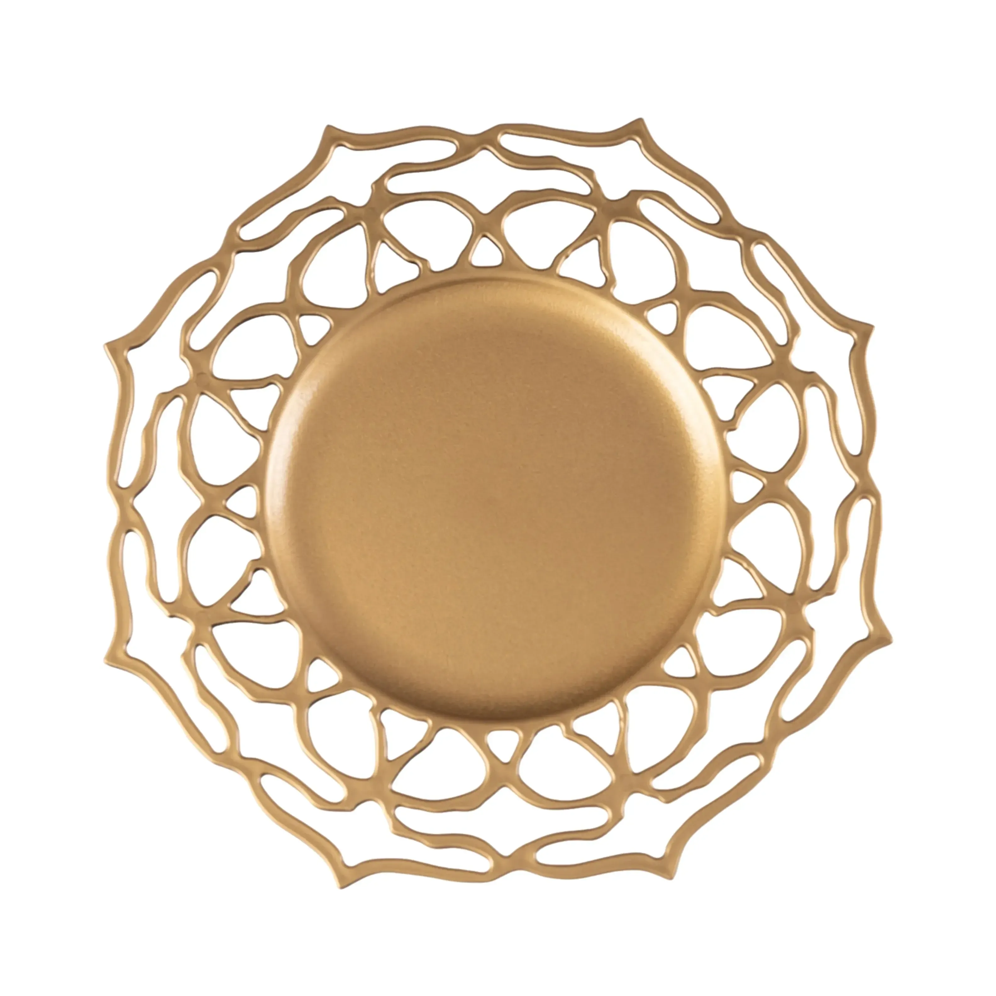 Acrylic Charger Plate (Gold Petal)