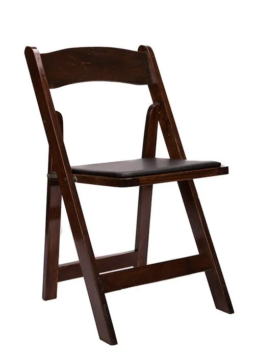 Wood Padded Folding Chair (Fruitwood)