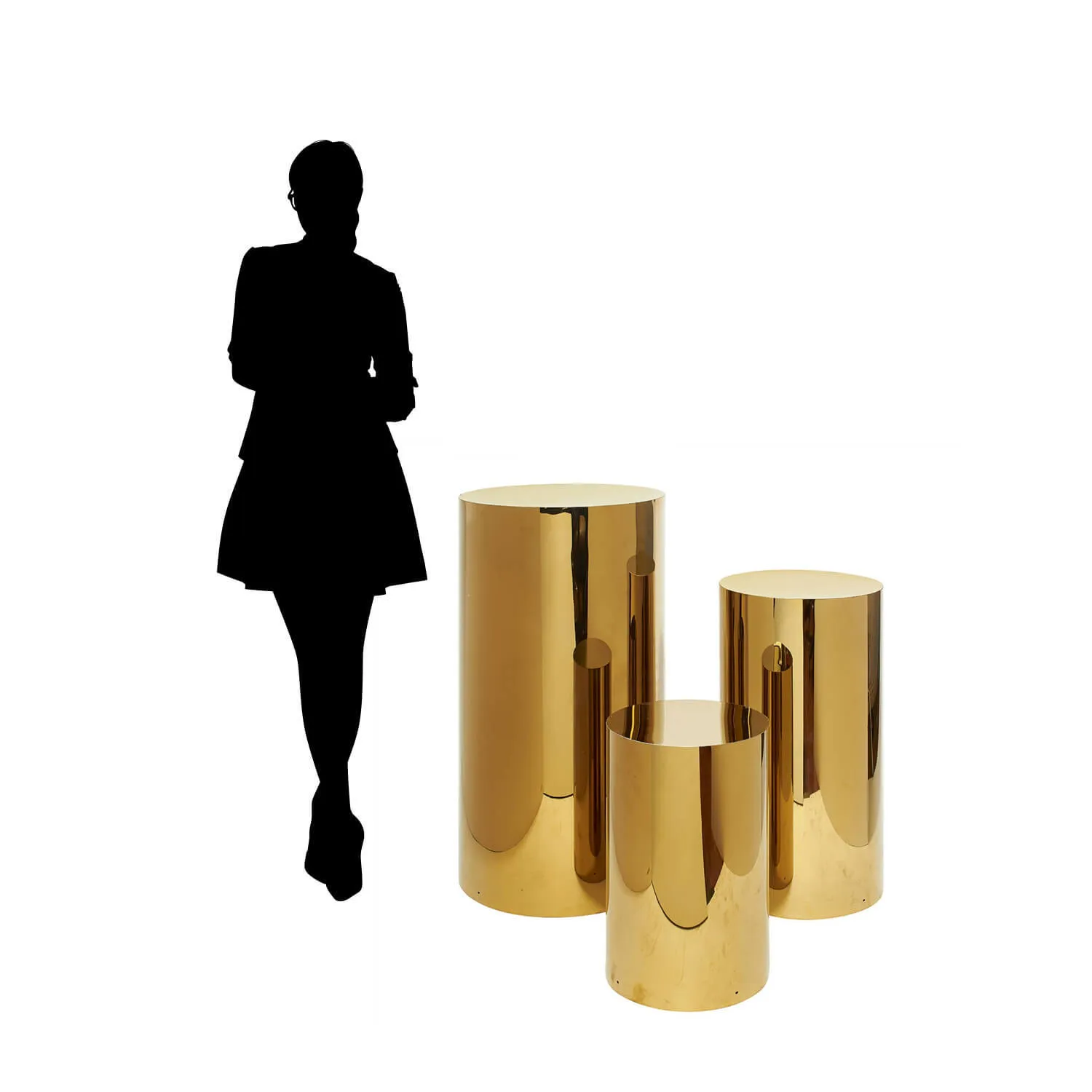 Gold Metal Cylinder Pedestal