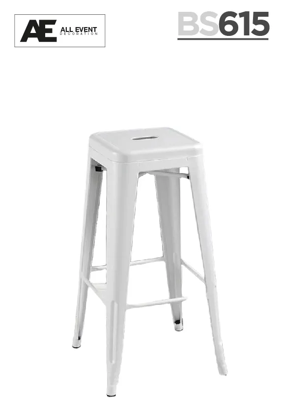 Metal White Barstool