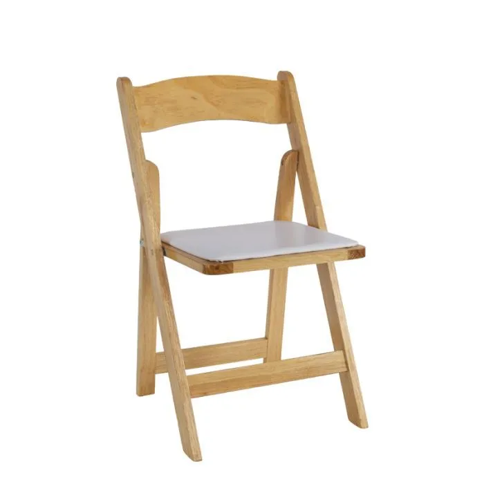 Wood Padded Folding Chair (Natural)
