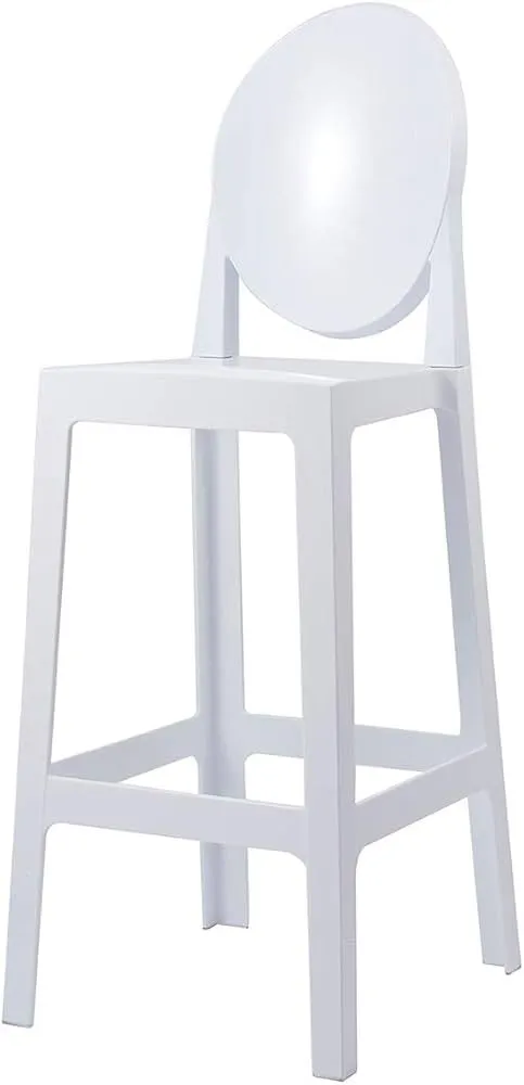 Plastic White Ghost Barstools
