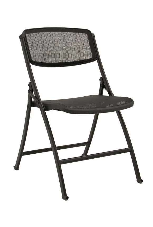 Black Mesh Conference Folding Chairs