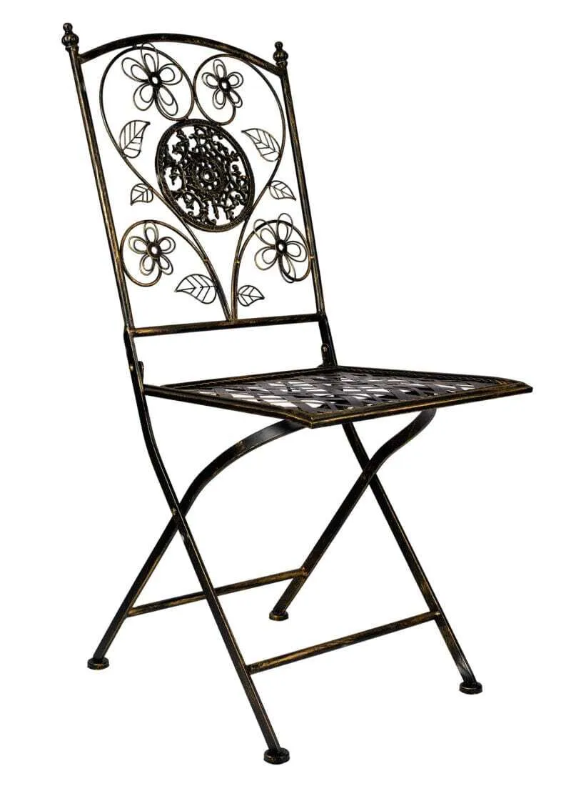 Vintage Copper Barcelona Bistro Folding Chair