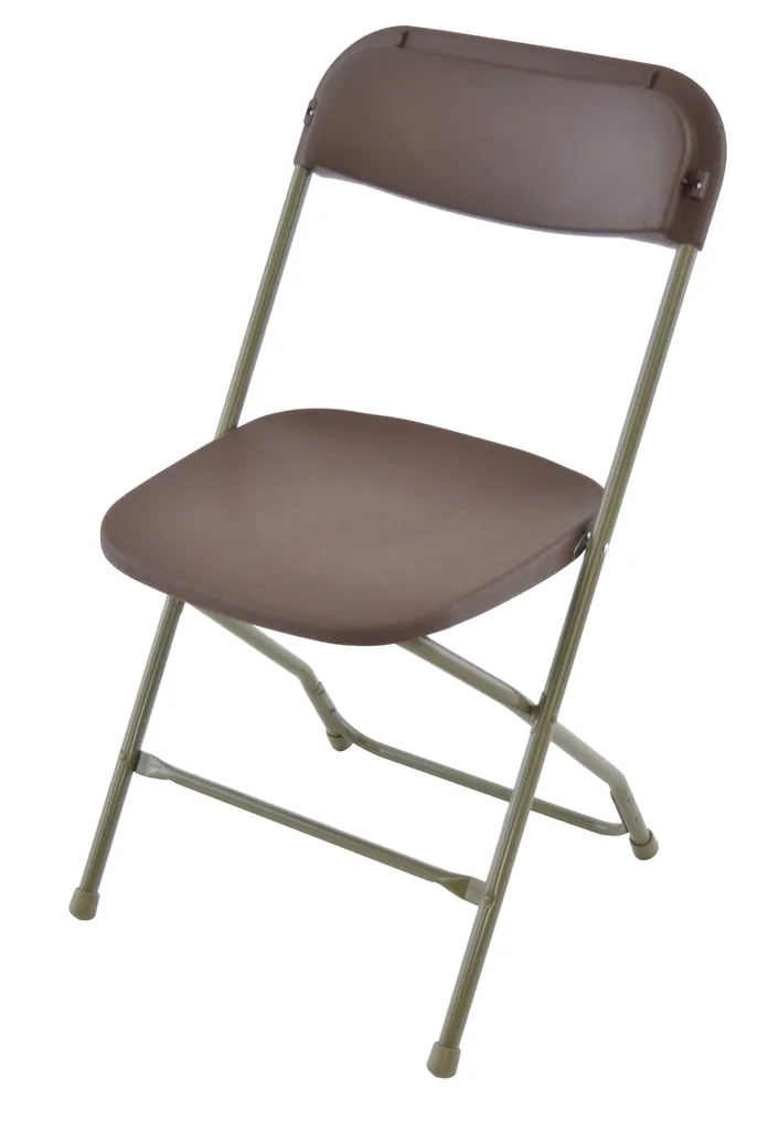 Plastic Folding Chair (Brown)