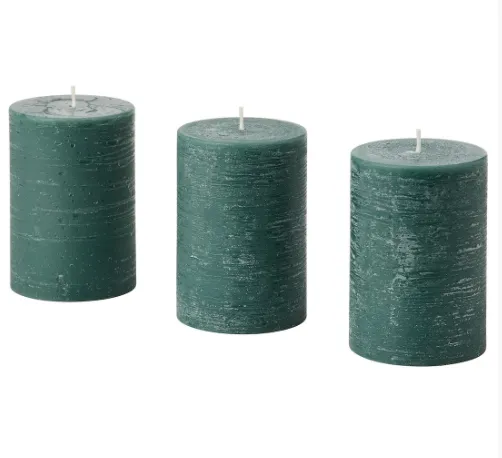 IKEA Green Pillar Candle