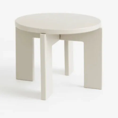Side Table Wooden Cream