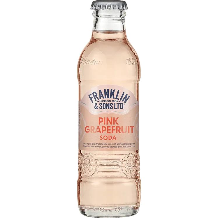 Franklins Pink Grapefruit Soda.