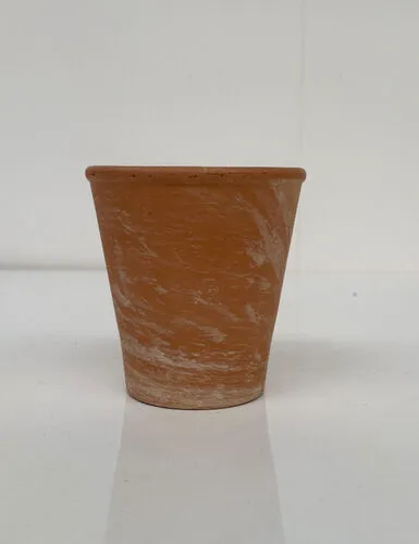 White-washed Terracotta Plant Pot