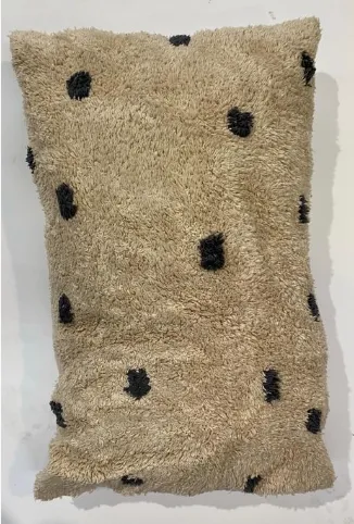 Black/Cream Spotted Print Rectangle Cushions