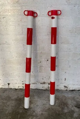Red and White Poles