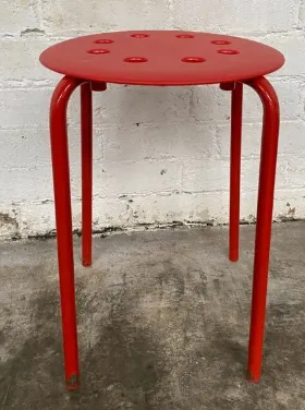 Red Plastic Stools
