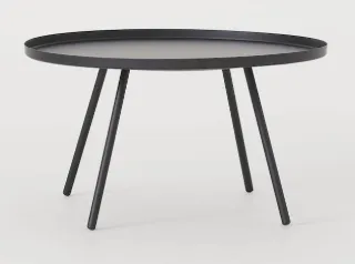 Black Metal Tray Table