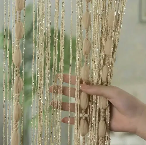 Bohemian Champagne Fringe Curtains