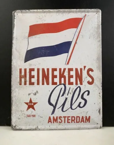 Vintage Sign Heineken Flag