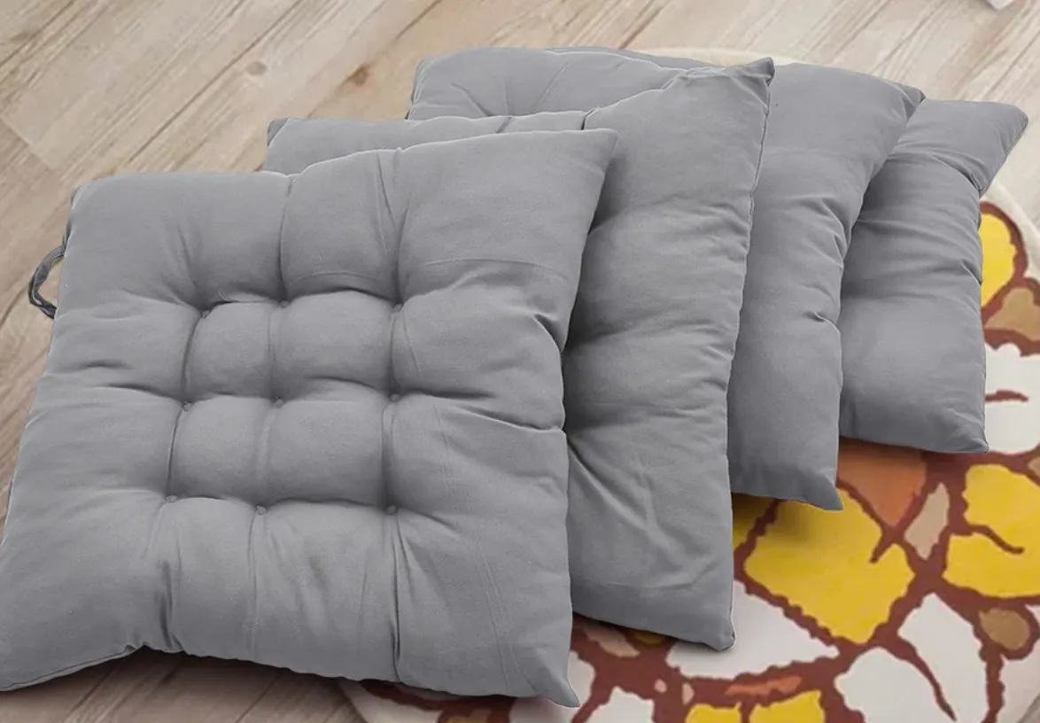 Soft Light Grey Seat Cushion (Set of 4)