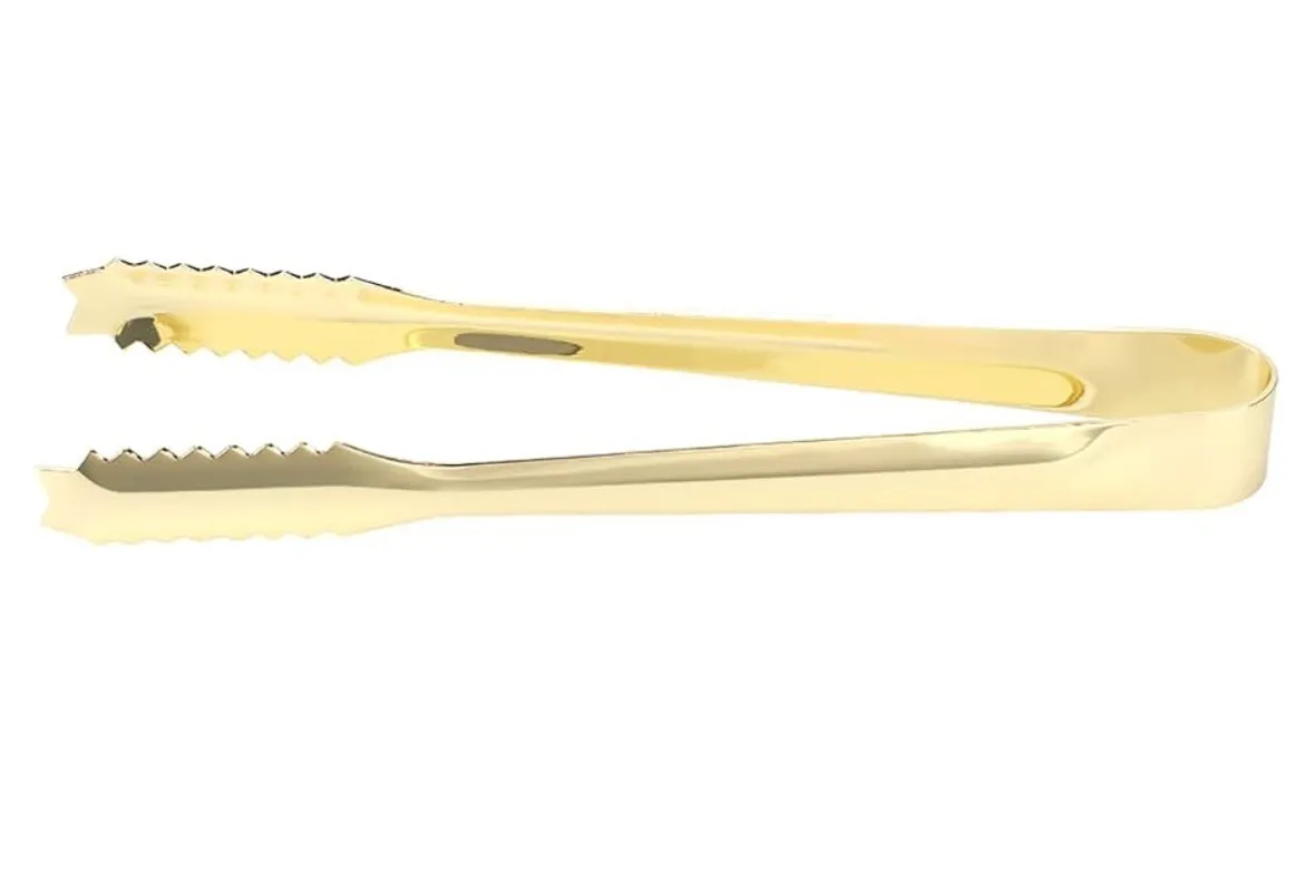 Large Gold Ice Tongs